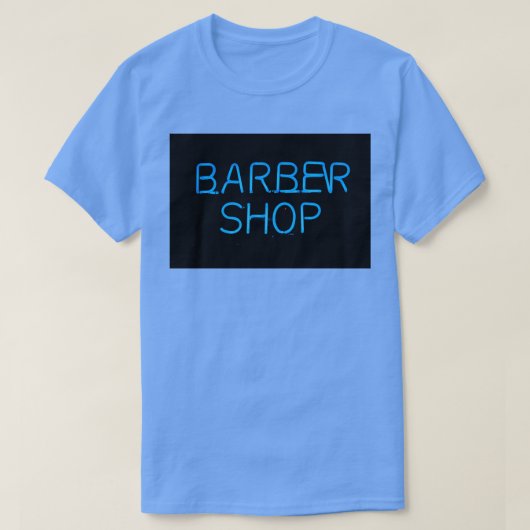 Barber Shop Neon-Zeichen T-Shirt (Design vorne)
