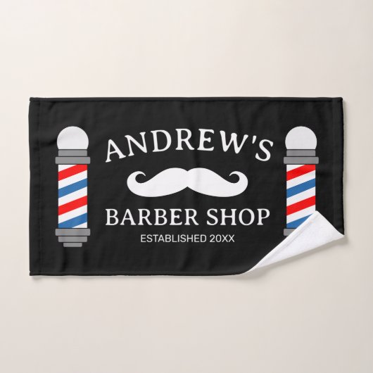 Barber shop pole hand towel for men's hair salon handtuch (Handtuch)