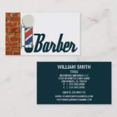 Barber Shop Pole Street Sign Visitenkarte (Vorne/Hinten)