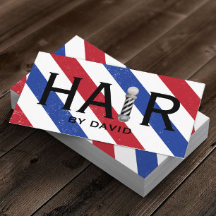 Barber Shop Pole Typografie Minimal Friseur Visitenkarte