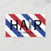 Barber Shop Pole Typografie Minimal Haar Stylist Visitenkarte (Vorderseite)