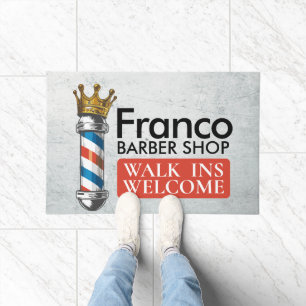 Barber Shop Polen Barbershop Hair Stylist Willkomm Fußmatte