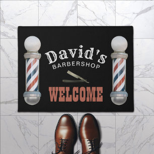 Barber Shop Polen Barbershop Hair Stylist Willkomm Fußmatte