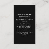 Barber Shop Professional Hair stylist comb modern Visitenkarte (Rückseite)