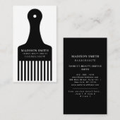 Barber Shop Professional Hair stylist comb modern Visitenkarte (Vorne/Hinten)