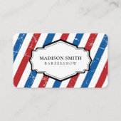 Barber Shop Professional Stripes Visitenkarte (Vorderseite)