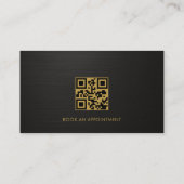 Barber Shop QR-Code Metallisch Professionell Visitenkarte (Rückseite)
