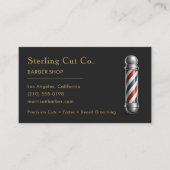 Barber Shop QR Code Professional Visitenkarte (Vorderseite)