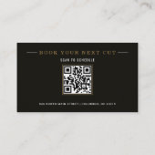 Barber Shop QR-Code Visitenkarte (Rückseite)