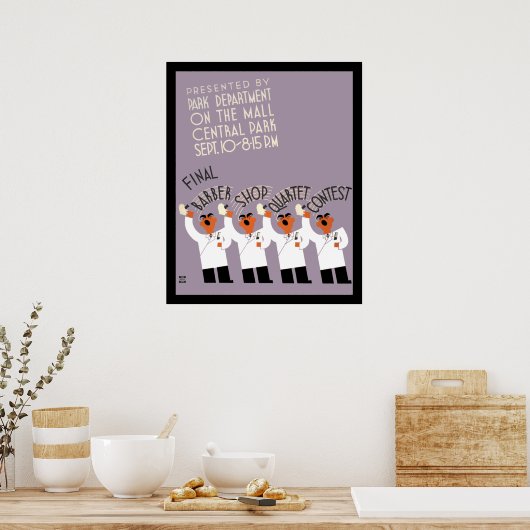 Barber Shop Quartett-Poster Poster (Küche)