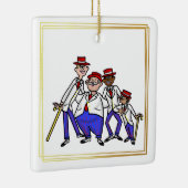 Barber Shop Quartett Weihnachtsdekoration Keramikornament (Rechts)