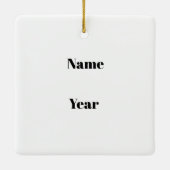 Barber Shop Quartett Weihnachtsdekoration Keramikornament (Rückseite)