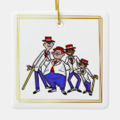 Barber Shop Quartett Weihnachtsdekoration Keramikornament (Vorderseite)