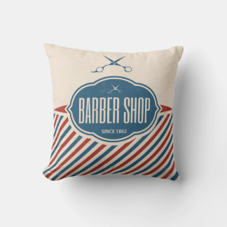Barber Shop Retro Label Designer Akzente Kissen