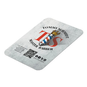 Barber Shop Royal Crown Barber Pole Friseur Salon  Magnet