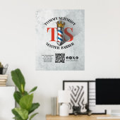 Barber Shop Royal Crown Barber Pole Friseur Salon Poster (Heimbüro)