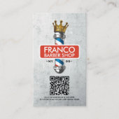 Barber Shop Royal Crown Barber Pole Friseur Salon Treuekarte (Vorderseite)
