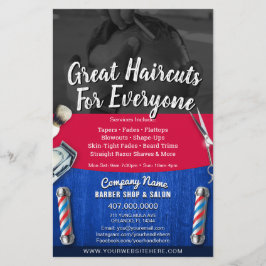 Barber Shop & Salon Individualisierbare Couponvorl Flyer