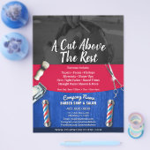 Barber Shop & Salon Individualisierbare Couponvorl Flyer (Einzeln)