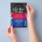 Barber Shop & Salon Individuell anpassbare Couponv Flyer (Handgriff)
