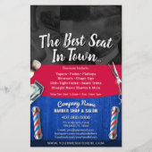 Barber Shop & Salon Individuell anpassbare Couponv Flyer (Vorne)