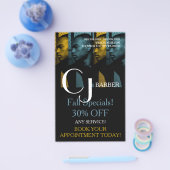 Barber Shop Salon Stylist Hair Flyer Menü (Einzeln)