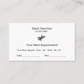 Barber Shop Simple Appointment Cards Terminkarte (Vorderseite)