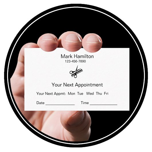 Barber Shop Simple Appointment Cards Terminkarte