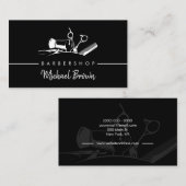 Barber Shop Tools Frisur Salon Einfache Logo Thema Visitenkarte (Vorne/Hinten)