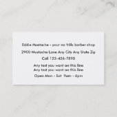 Barber Shop Visitenkarten Visitenkarte (Rückseite)