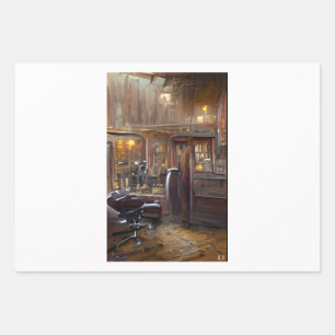 Barber Shop von Klx Geschenkpapier Set