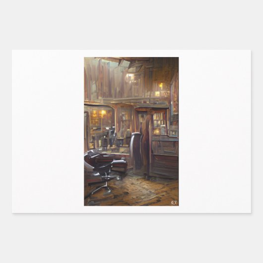 Barber Shop von Klx Geschenkpapier Set (Vorderseite)
