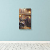 Barber Shop von Klx Leinwanddruck (Insitu (Holzboden))