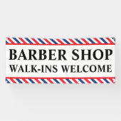 Barber Shop Walk Ins Willkommen Business Advert Banner (Horizontal)