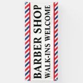 Barber Shop Walk Ins Willkommen Business Advert Banner (Vertikal)