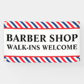 Barber Shop Walk Ins Willkommen Business Advert Banner (Horizontal)