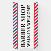 Barber Shop Walk Ins Willkommen Business Advert Banner (Vertikal)