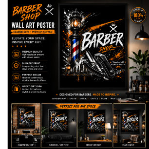Barber Shop Wandkunstposter Poster