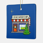 Barber Shop Weihnachtsdekoration Keramikornament (Links)