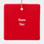 Barber Shop Weihnachtsdekoration Keramikornament (Rückseite)