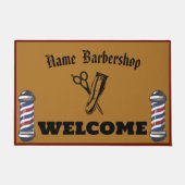 Barber Shop Willkommen Barbershop Hair Style DIY N Fußmatte (Vorderseite)