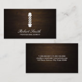Barber Shop Wood | Barber Pole Visitenkarte (Vorne/Hinten)