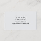 Barber Skull Barbershop Schlicht Black Hair Stylis Visitenkarte (Rückseite)