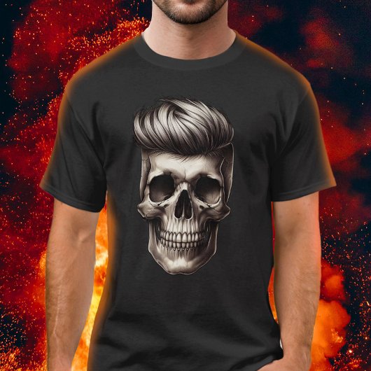 Barber Skull Fashion Man Haair Stil Friseur Friseu T-Shirt