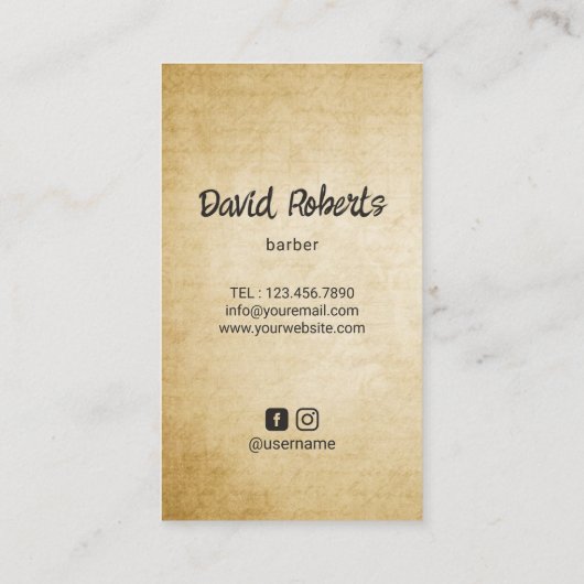 Barber Skull Stylish Hair Stylist Barbershop Visitenkarte (Rückseite)