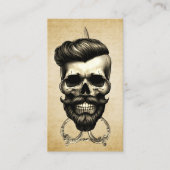 Barber Skull Stylish Hair Stylist Barbershop Visitenkarte (Vorderseite)