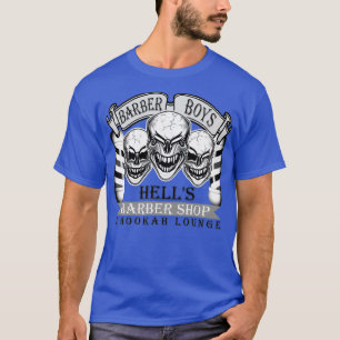 Barber Skulls Hells Barber Shop Hookah Lounge 1 T-Shirt