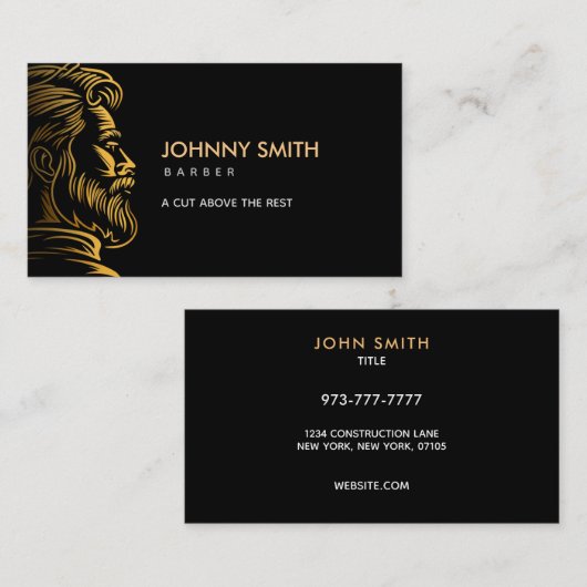 Barber Slogans Visitenkarte (Vorne/Hinten)