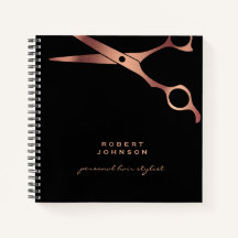 Barber Stylist Luxury Black Copper Schere