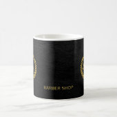 Barber Stylist Luxus Gold und schwarzes Leder Kaffeetasse (Mittel)